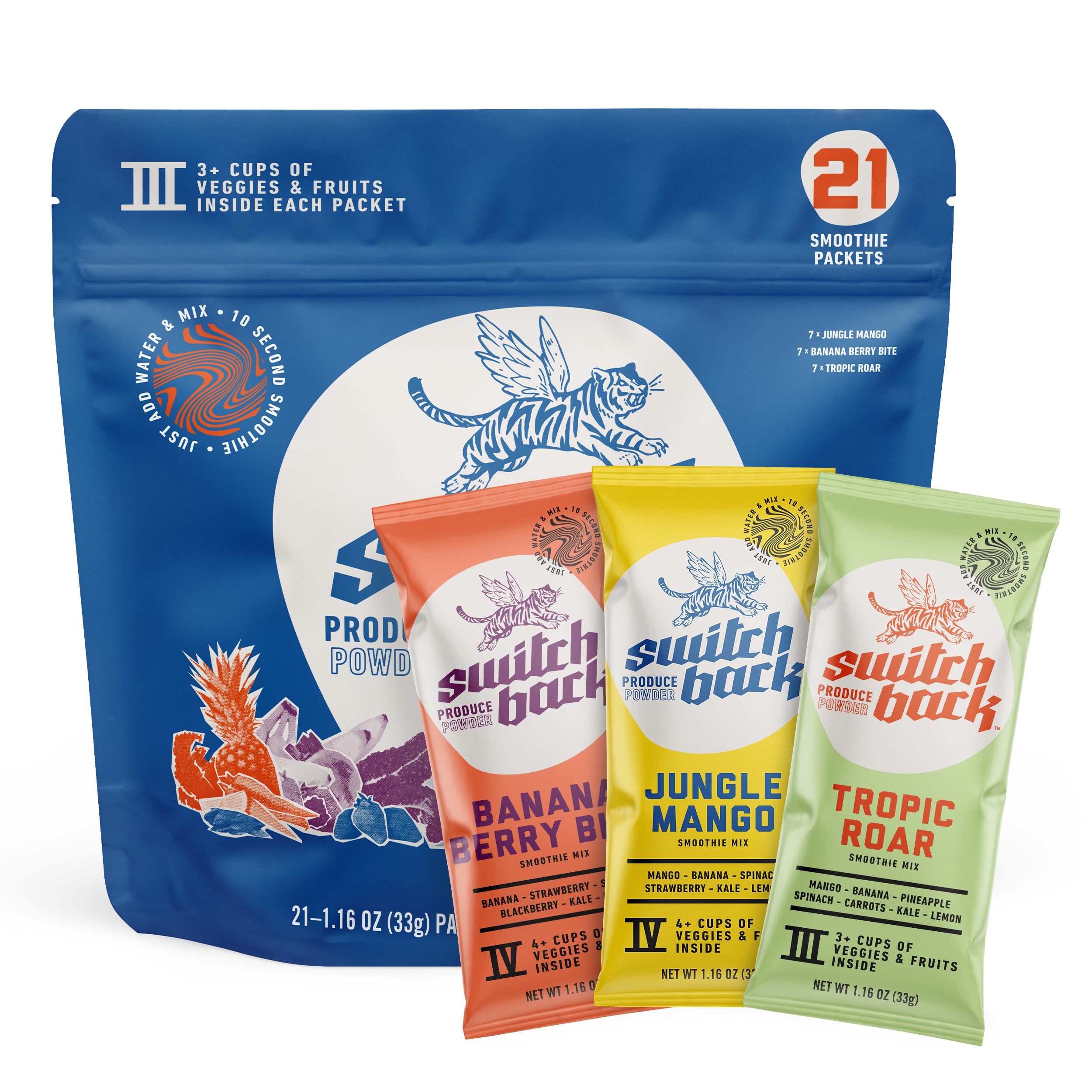 Variety Smoothie Mix (7 Pack, 21 Pack, or 150 Pack)