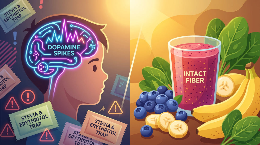 Stevia, Erythritol, & Sucralose: Why "Zero-Sugar" Traps Kids