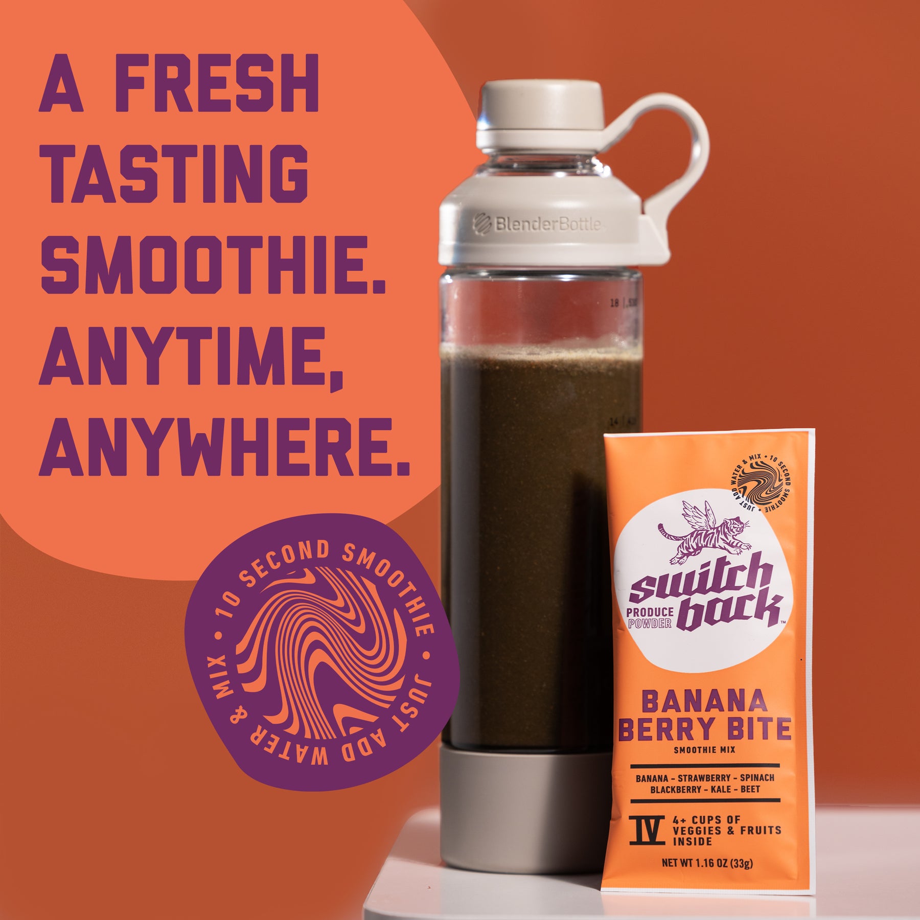 Banana Berry Bite Smoothie Mix (21 Pack or 150 Pack) Zero Sugar Added